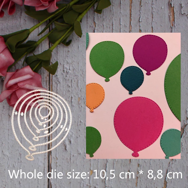 

Festive balloon Metal steel frames Cutting Dies stencils For DIY Scrap booking Photo Album Embossing paper Cards 10.5*8.8cm