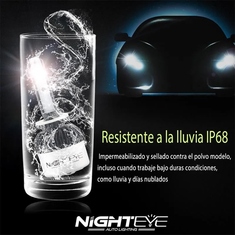 NIGHTEYE luces светодиодный для Авто h7 светодиодный Фронтальный для cabeza bombilla комплект светодиодный H7 H1 H3 H4 H8 HB3 H11 lampara Las Luces del coche 12 В