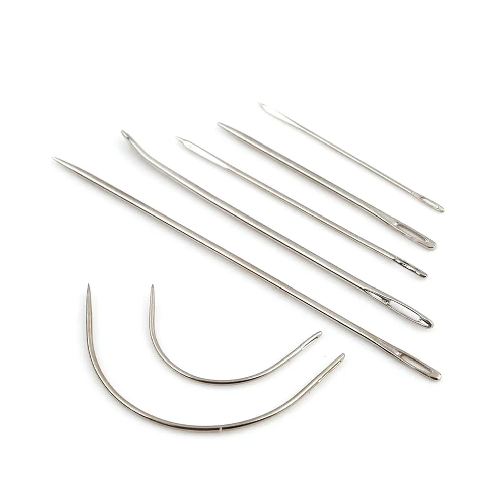 

7 Pcs Heavy Duty Hand Sewing Needles Kit Multifunctional Curved Needles Carpet Leather Repair Tool Colorful