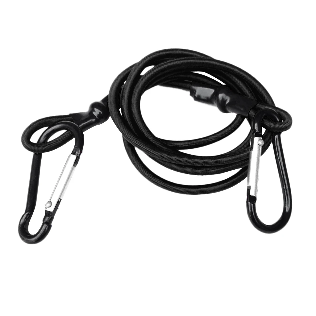 3ft Elastic Kayak Canoe Tow Leash Tow Line Secure Lanyard With 2 Carabiners Kayak Safety Lanyard Kayak Accessories