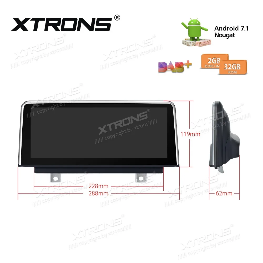 Excellent 10.25" Android 7.1 Car GPS Navigation Player Radio NO DVD For BMW 3 Series F30/F31/F34 4 Series F32/F33/F36 NBT 2013-2016 3