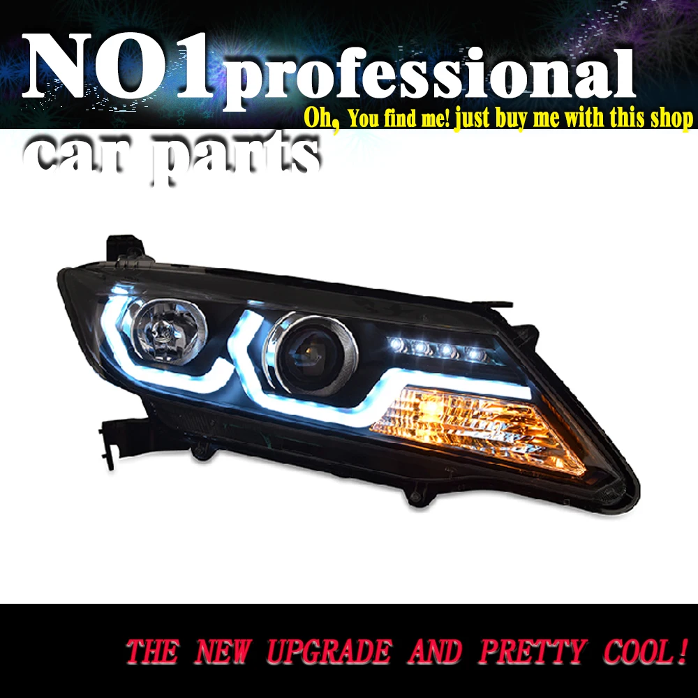 

OUMIAO Car Headlights For Honda City Headlight 2015 2016 2017 U LED DRL city head lamp Front light Bi Xenon HID H7 D2H lens
