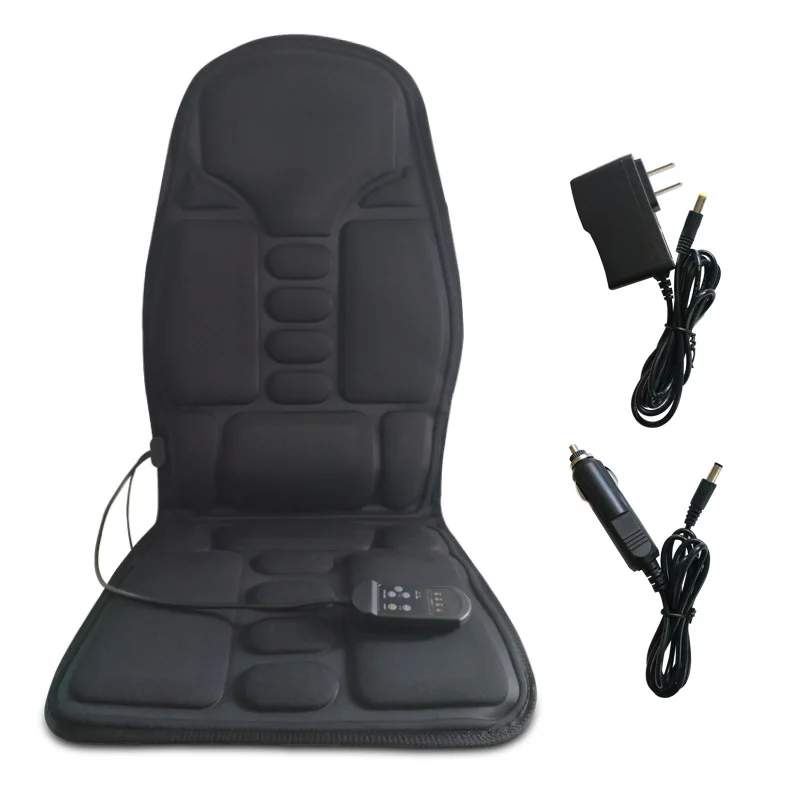 Online Práctica silla de coche multifuncional masaje corporal alfombrilla de calor funda de asiento cojín dolor de cuello almohadilla de apoyo Lumbar masajeador trasero