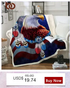 BeddingOutlet Eagles одеяло на искусственном меху 3D печатных мягкий плюшевый плед Ловец снов американский флаг постельные принадлежности животного