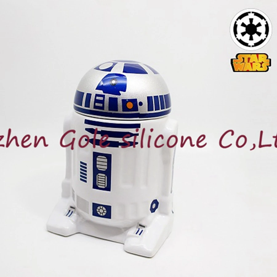 

32pcs/lot Star Wars R2-D2 Robot Ceramic Mug Personality Coffee Cup Fun Porcelain Tea Cup Zakka Tumbler for Children Friend Gift