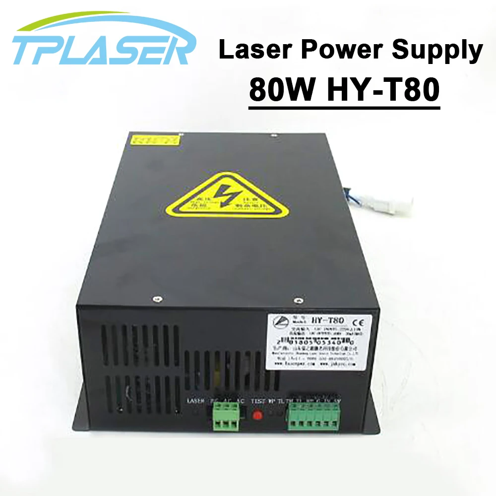 80 Вт Лазерный Питание AC220V HY-T80 для Co2 лазерный станок для гравировки и резки