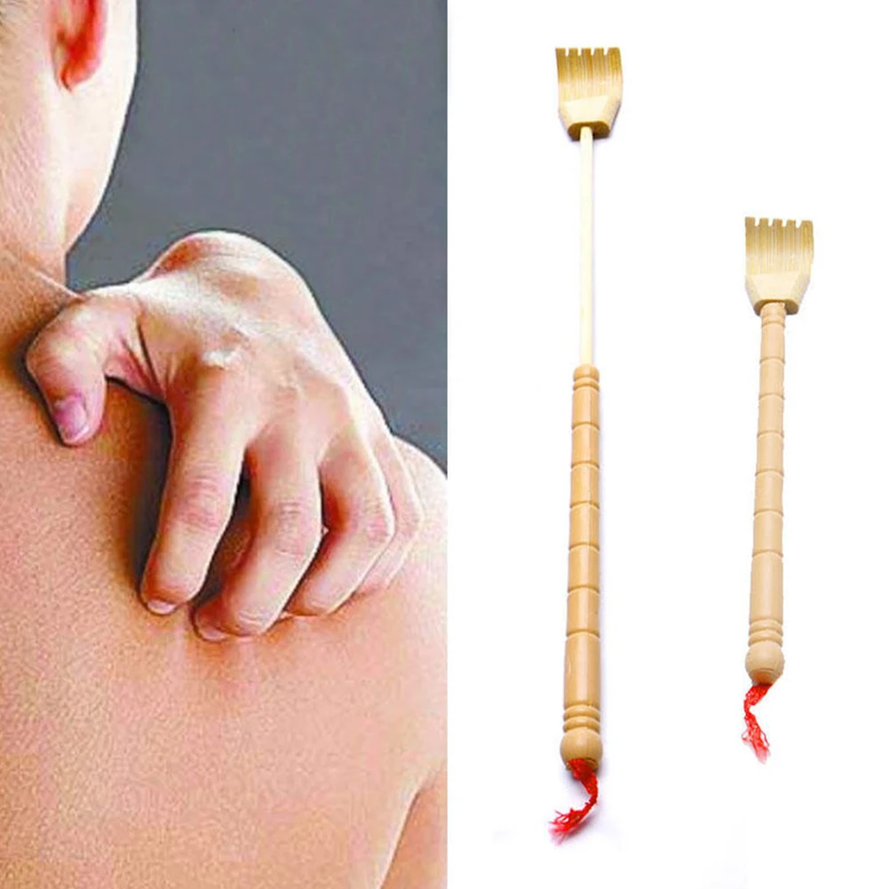 

1Pc Nature Wooden Back Scratcher Extendable Bamboo Back Scraper Body Massager