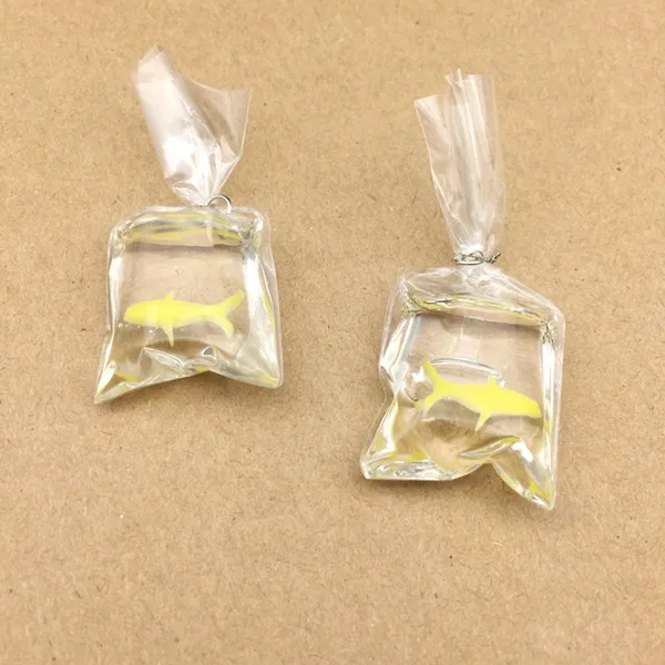 10pcs 25x45mm fish charm resin charm for jewelry making fashion charm earring pendant fashion charms - Окраска металла: yellow