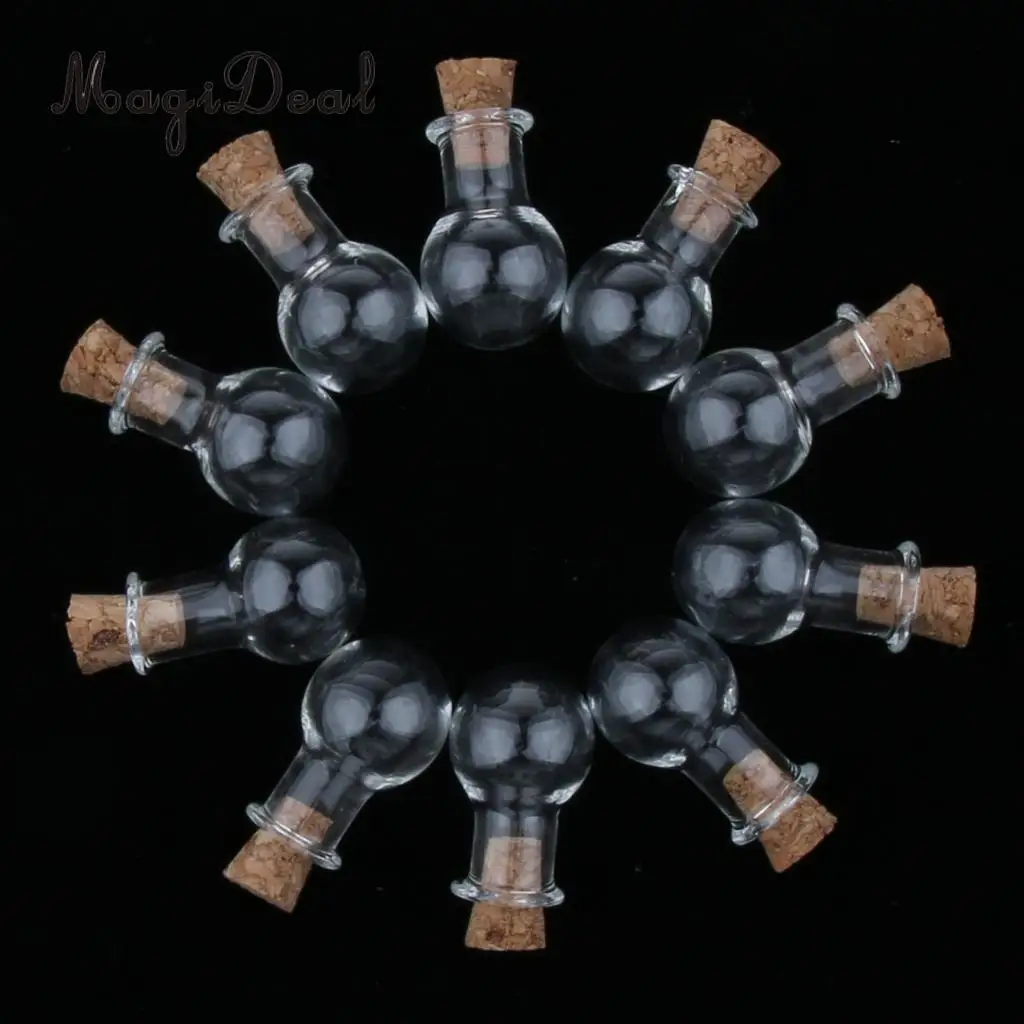10pcs 2ml Small Glass Wishing Bottles Essential Oils Jars  Fragrance Reed Diffuser Vials DIY Decoration Tool