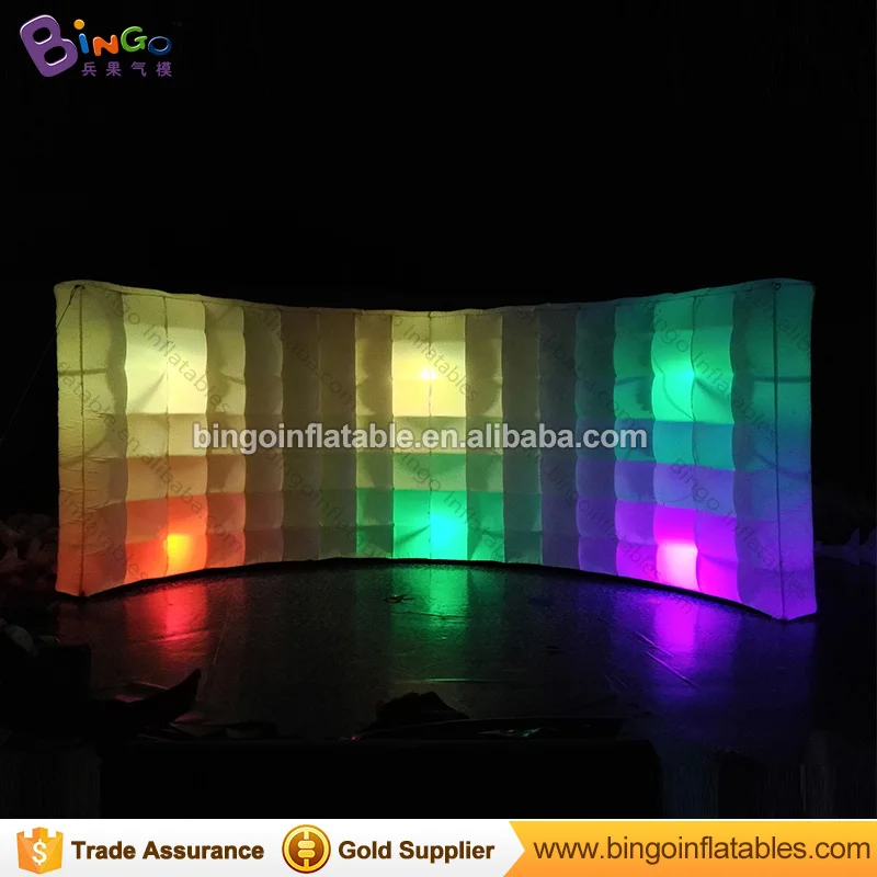  4 Meters inflatable wall partition/room divider/inflatable lighting wall for advertising with LED