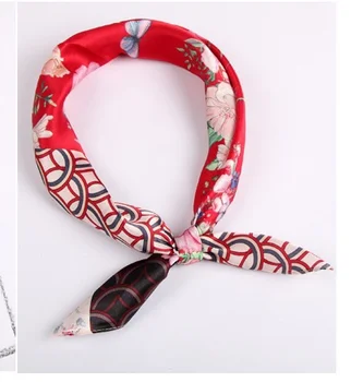 

Shistal-pure real silk square scarf 55*55cm fashion print women and girl brand shawl 2018 new design headwear No. 48