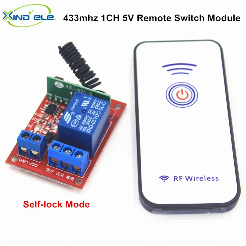 5V Remote Control Light Switch Button Receiver RF Wireless 433.92MHz 1