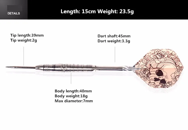 Cuesoul 3 шт./компл. Сталь Дартс 15 см 23.5 г Профессиональный Вольфрам Сталь Совет Дартс с красивую коробку