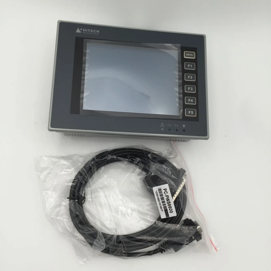 

New HITECH 5.7" inch HMI Touch Operator Panel Display Screen PWS6600S-S free program cable 1Y Warranty