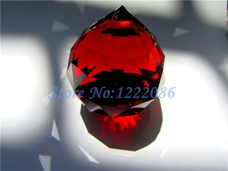 

10Pcs Faceted Crystal Ball 20mm Hanging Crystal Prisms Mixed Color(+10Pc rings)
