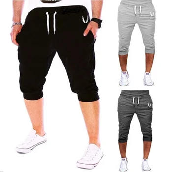 

Vogue Men Fashions Sport Shorts Casual Knee Length Solid Color Running Jogging Hip Hop Short Pants Mens Clothes Cotton Shorts