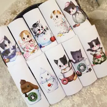 12*12 см чашка кошка хлопок холст ткань позиционирование ткань ручной работы diy Лоскутная Ткань Цифровая печатная ткань