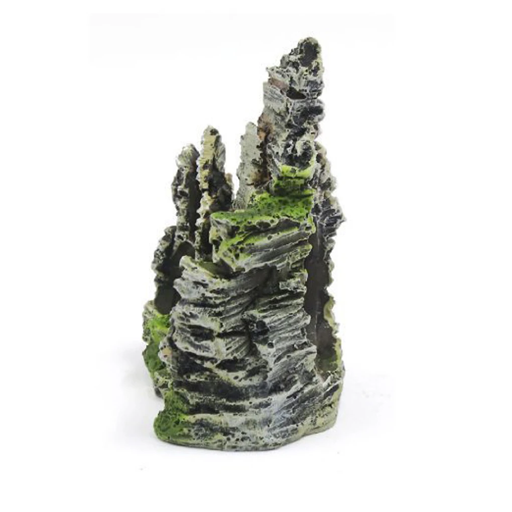 

2019 New Mountain View Aquarium Rockery Hiding Cave Tree Fish Tank Ornament Decoration