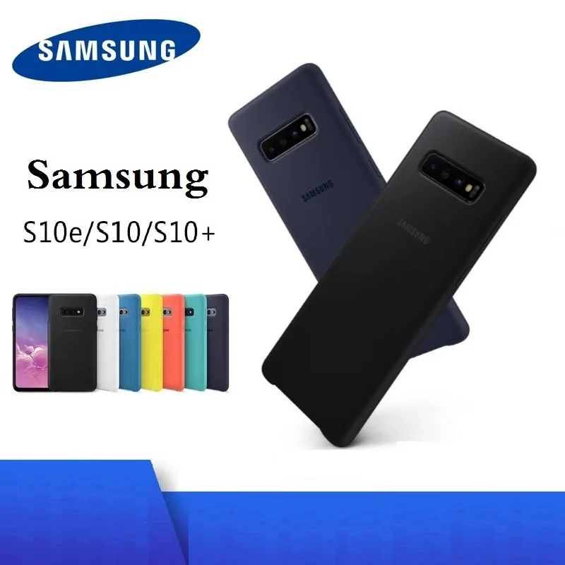 

Original Samsung S10 Cover Soft TPU Smooth Cover Silicone Full Back Case Capa Galaxy S10 Plus S10 + S10E Dirt-resistant Luxury
