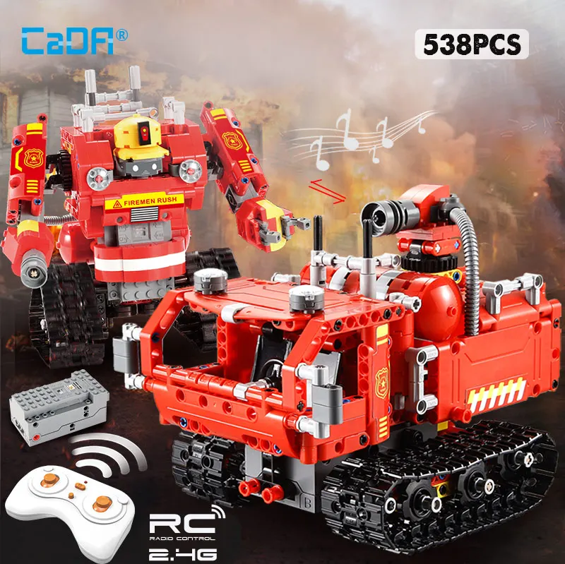 Cada RC Technic defensor робот автомобиль 2 модели строительные блоки Военный полицейский