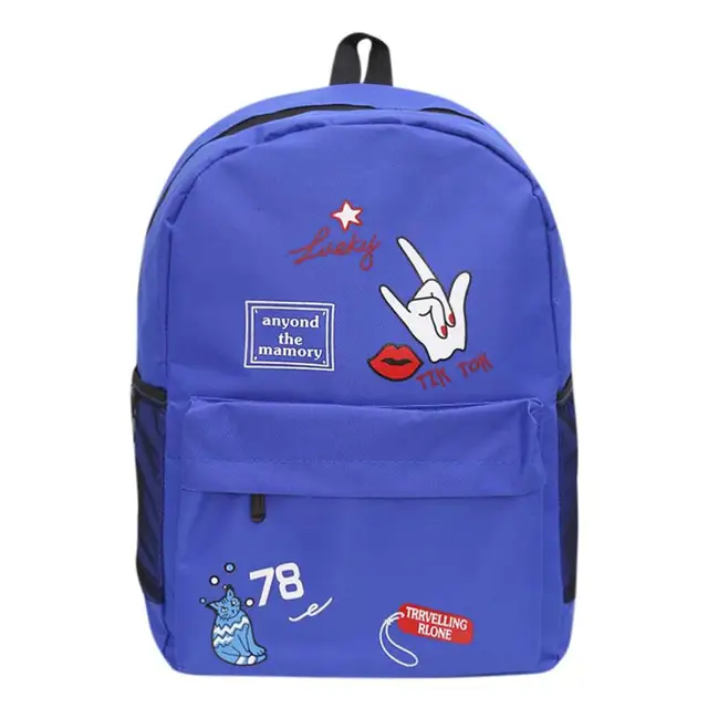 Buy Women Girls Preppy Letter Print Shoulder Bookbags