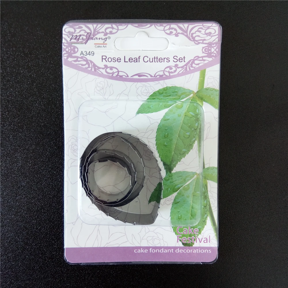 

4 pcs/set rose leaf cutter set,stainless steel fondant molds,cheap cake decoration fondant tools,wholesale cutters for fondant