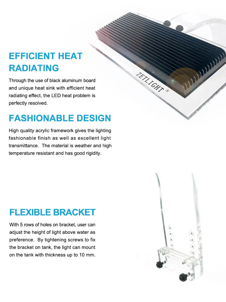 ZET светильник ZA-1201L ZA1201 ZA1201WIFI светодиодный светильник коралловый для выращивания морских рифов белый синий аквариум для рыб SPS LPS цвет для выращивания