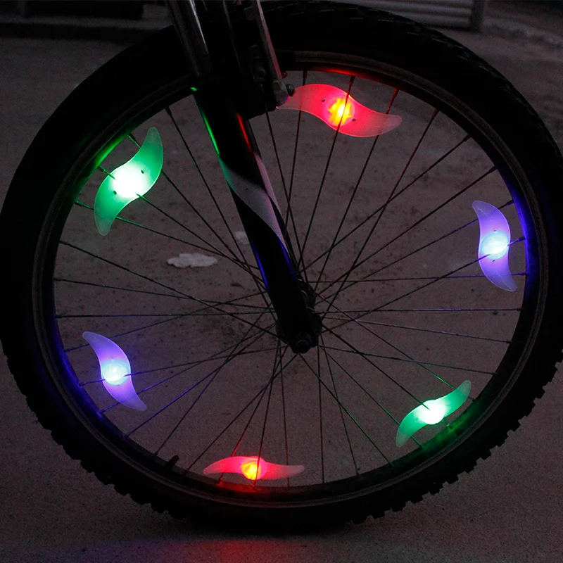 1pcs 2016 Multi-Color Kids Bike Bicycle Light Cycling Spoke Wire Tire Tyre Wheel LED Bright Lamp LED Red Colorful Blue Green