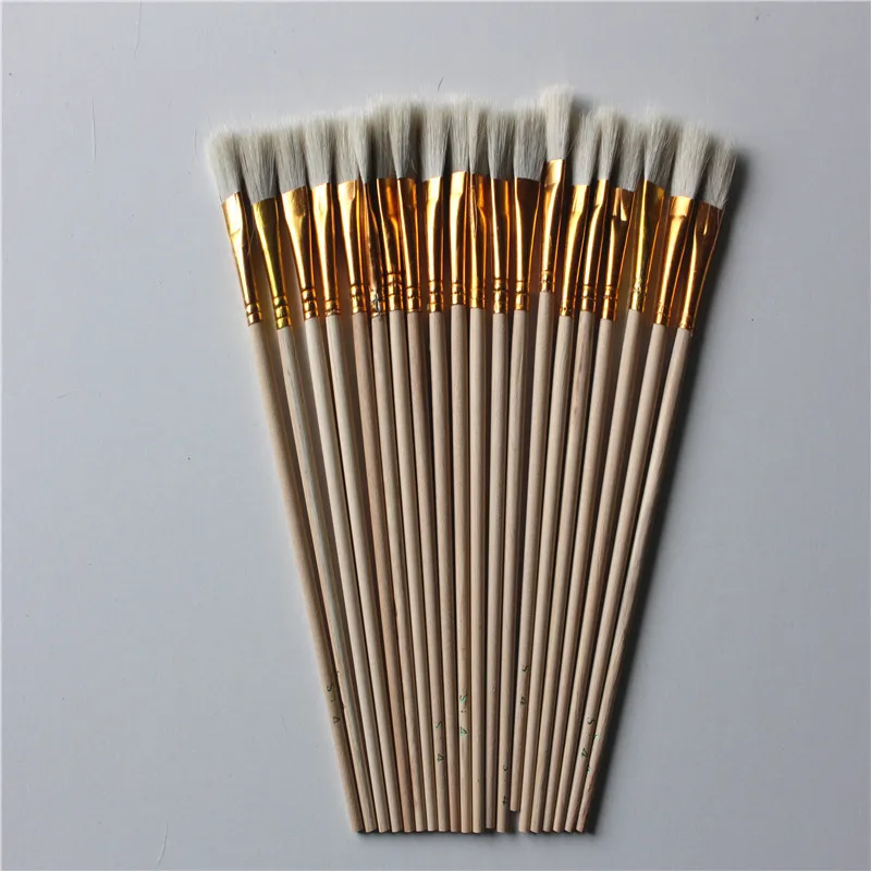 20 pcs NO.4 white Wool Brush,sweep gold leaves,Good quality wool brush