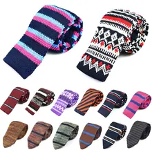 Модные мужские галстуки в полоску, вязаные галстуки для мужчин, свадебные костюмы, вязанные Галстуки для отдыха, деловые обтягивающие мужские галстуки