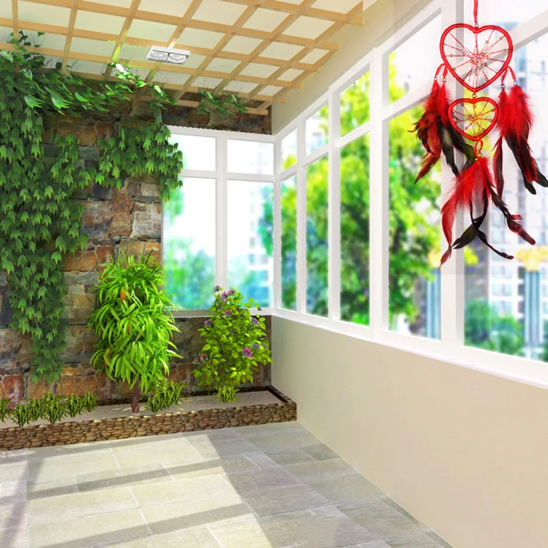 Newest Heart Shaped Dream Catcher Dreamcatcher with Feathers Wall Hanging Home Decor