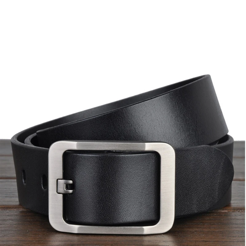 

luxury leather belt men genuine leather belts for men winter wider buckle strap jean straps brown color cow skin free shipping