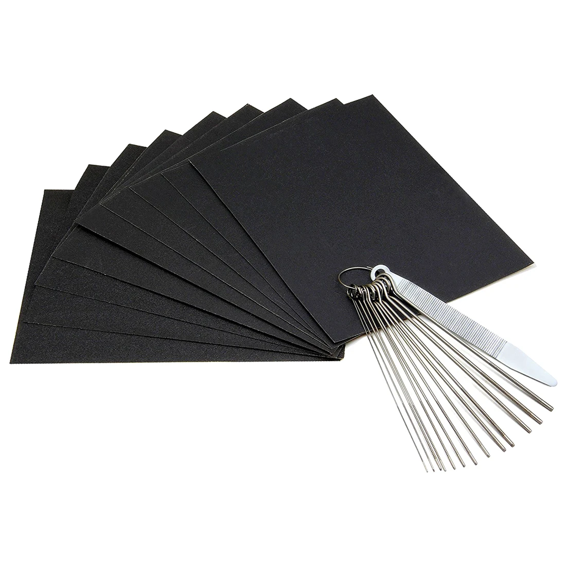 

2 PCS of (Guitar Bridge Saddle Nut Files Set- Sand Paper and Metal Needle Files of 13 Sizes with Circular Cross Section for )
