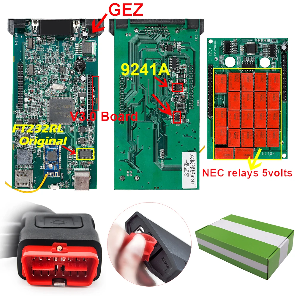 CDP TCS multidiag pro V3.0 реле NEC GEZ,00/ R3 с ключом для автомобиля/считыватель кодов компьютера грузовых автомобилей obd2 диагностический инструмент PK MVD