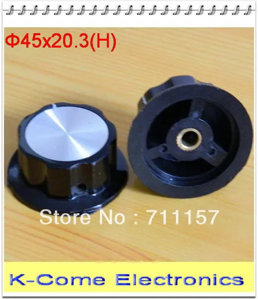 A04 Skirted Knob Bakelite knob For Shaft Rotary Pots Switch Hole Diameter 6mm Boss Pedal Replacement Control Knobs 45X20.3mm |