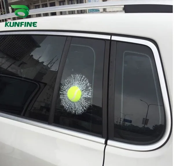 3D Tennis Ball Hit Window Car Sticker Tailgate Decal G