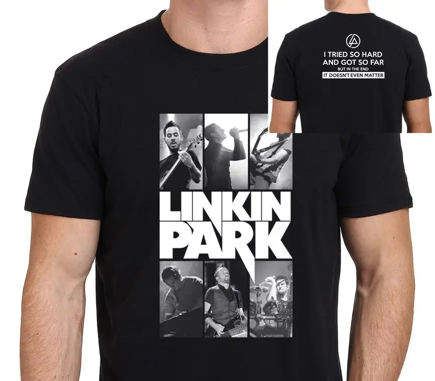 Новый Linkin Park дань футболка Для мужчин черный Размеры: S-XXL | Мужская одежда
