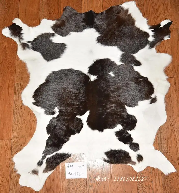 Cow leather carpet caracule a99 natural cowhide genuine leather mats