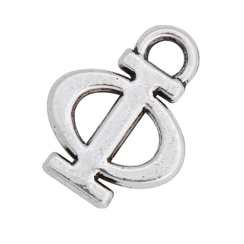 RAINXTAR Fashion Zinc Alloy Greek Letter Charms Vintage Phi 11*14mm 50pcs AAC888 | Украшения и аксессуары