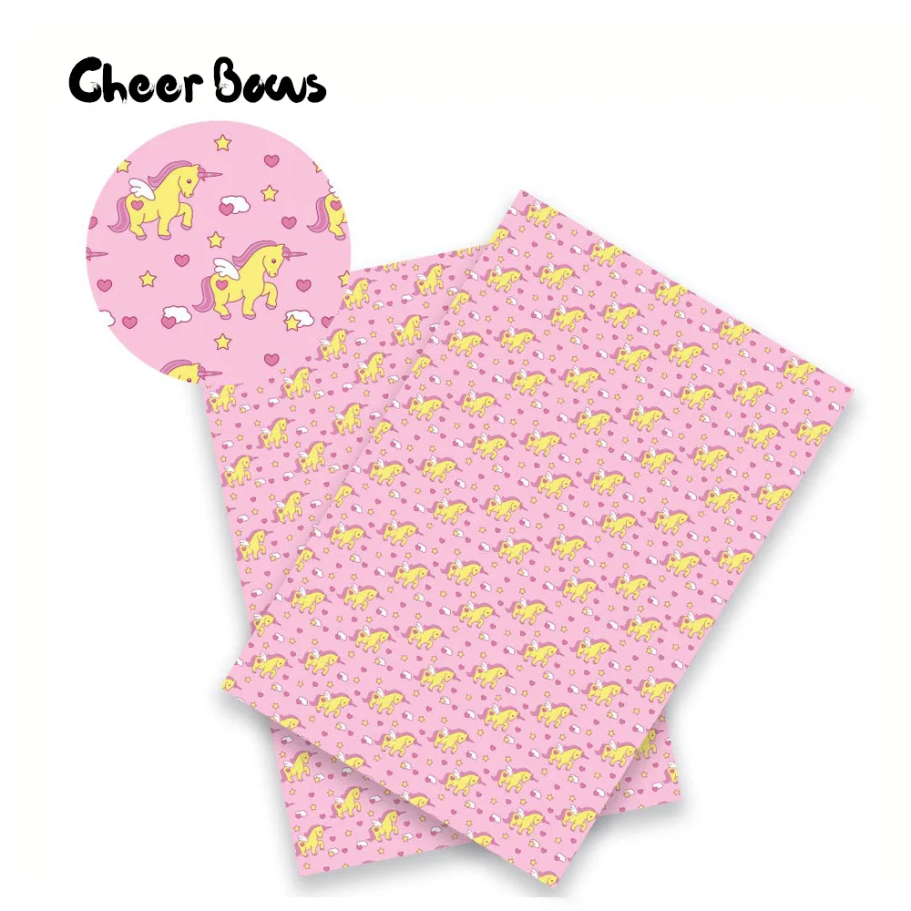 

22cm *30cm Synthetic Leather Sheet Fabric Cute Monkey Marmind Printed Leather DIY Hairbows Bags Festival Decoration Accessories