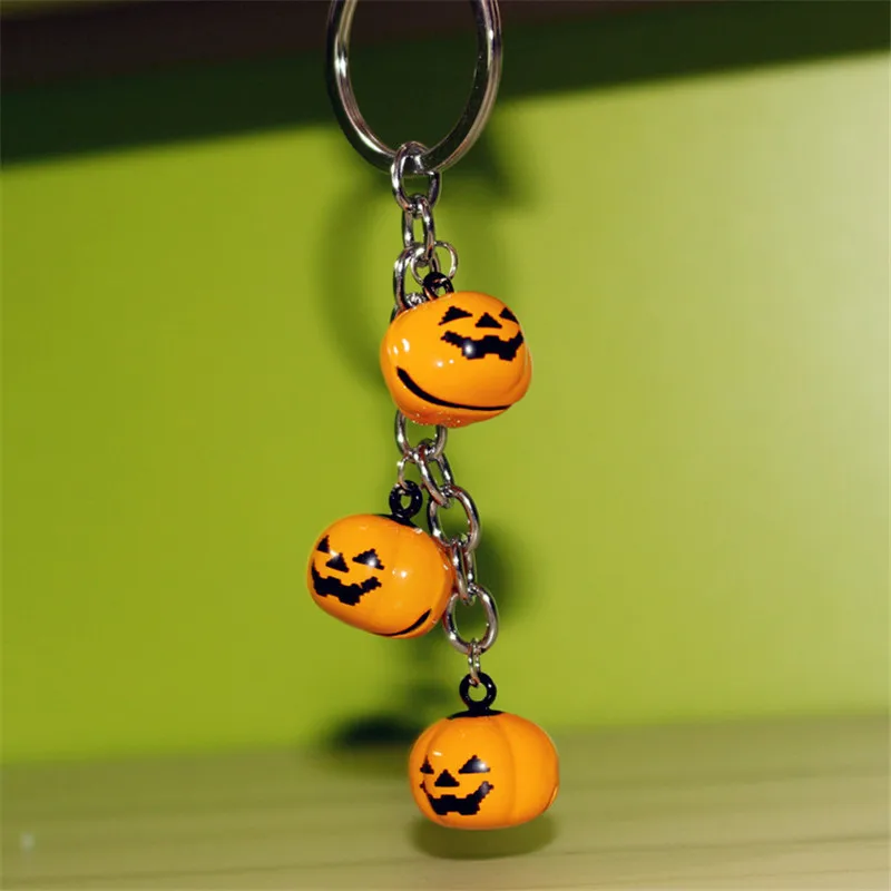 

Fancy&Fantasy Cartoon Car Keychains Halloween Pumpkin Shape Keyring Lovely Bag Pendant Key Ring Fashion Jewelry Gift For Women