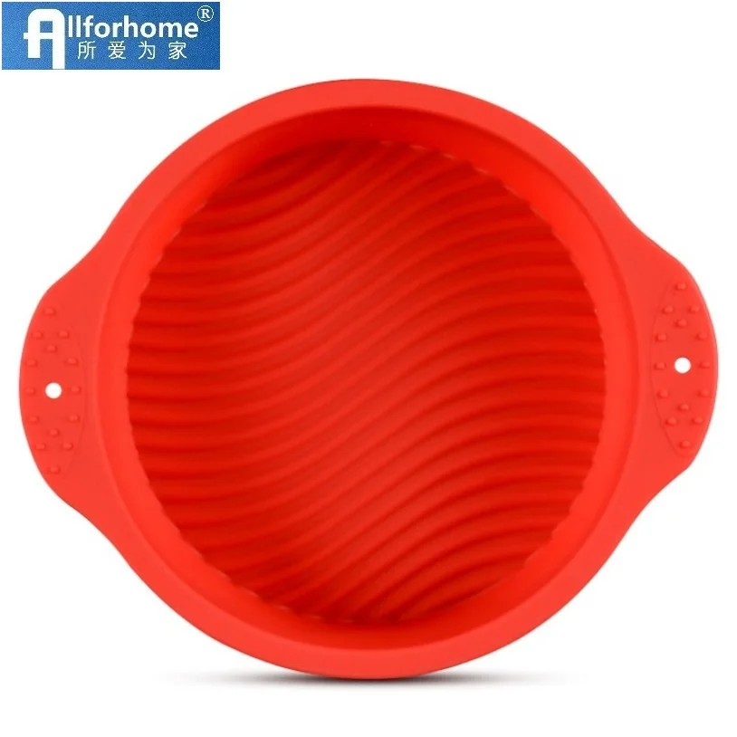 

Round Silicone Cake Baking Tray Cake Pan Dessert Making Mould Bread Loaf Toast Mold Multifunction with Handle Cake Mold