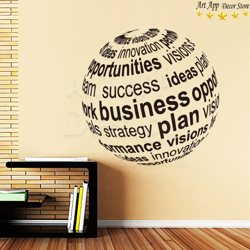 Us 3 76 15 Off Gute Qualitat Neue Design Globale Business Plan Wand Aufkleber Abnehmbare Art Gunstige Hause Dekoration Vinyl Englisch Erde Buro