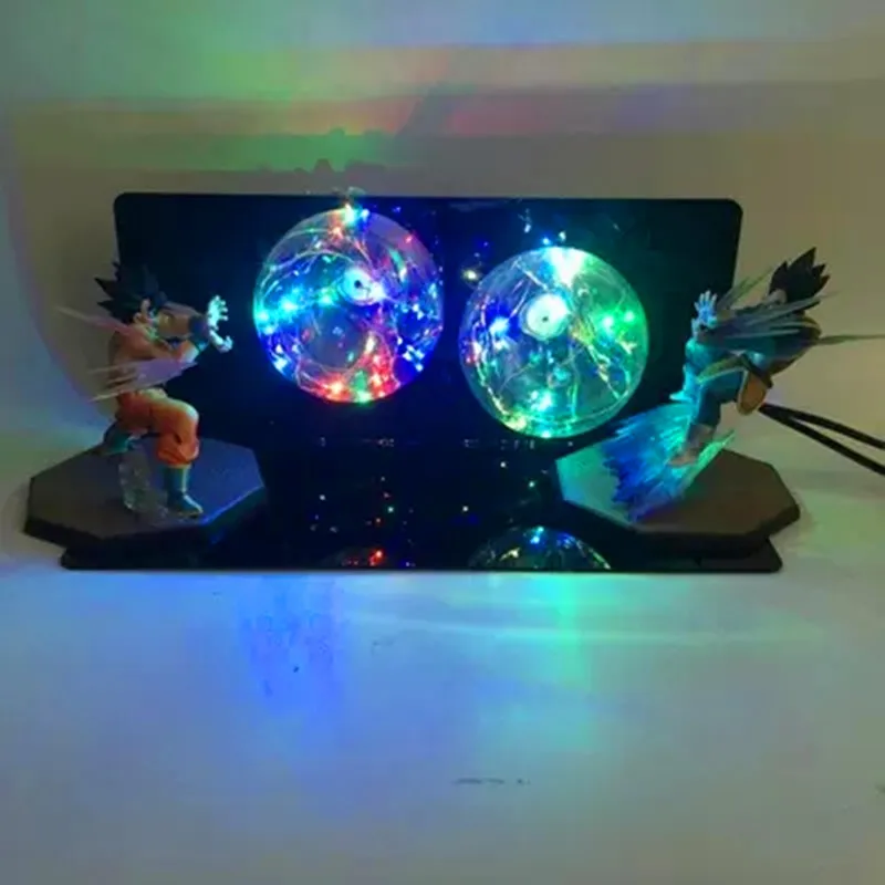 

Dragon Ball Son Goku VS Vegeta Figurine Model Creative Eye Protection Led Lighting Lamp Action Figure Decoration G2613