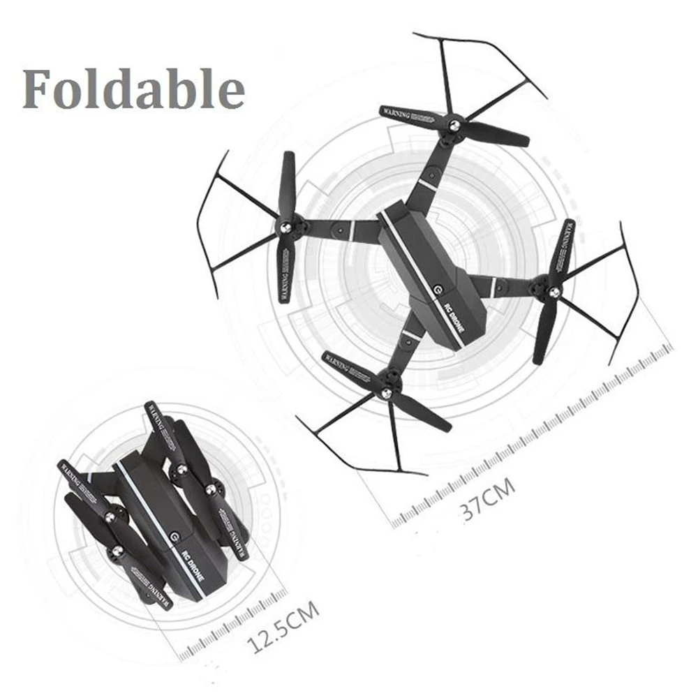 Fold 2,4 GHz HD 2.0MP камера Cam Wifi FPV пульт дистанционного управления Дрон датчик гравитации давление воздуха набор высокого квадрокоптера Подарочная игрушка