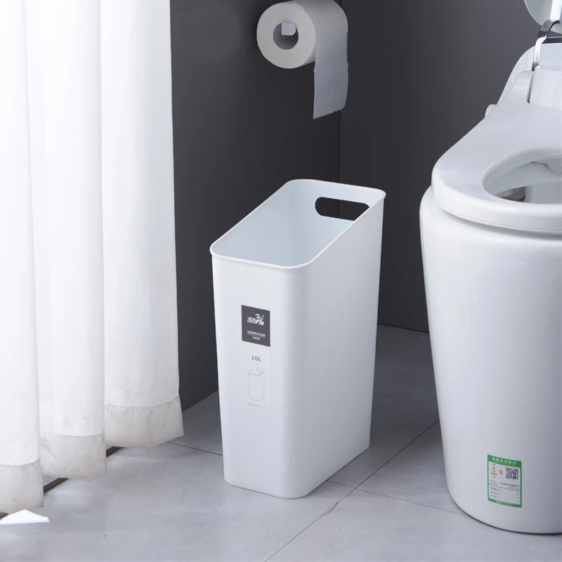 

12L North European Trash Can Kitchen Bathroom Dustbin Waste Bin Rectangle Garbage Bucket without Lid