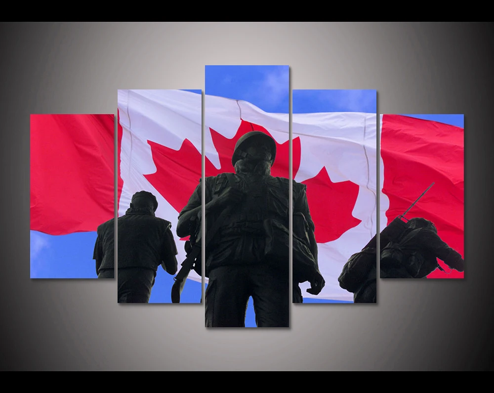 Canada flag Soldiers