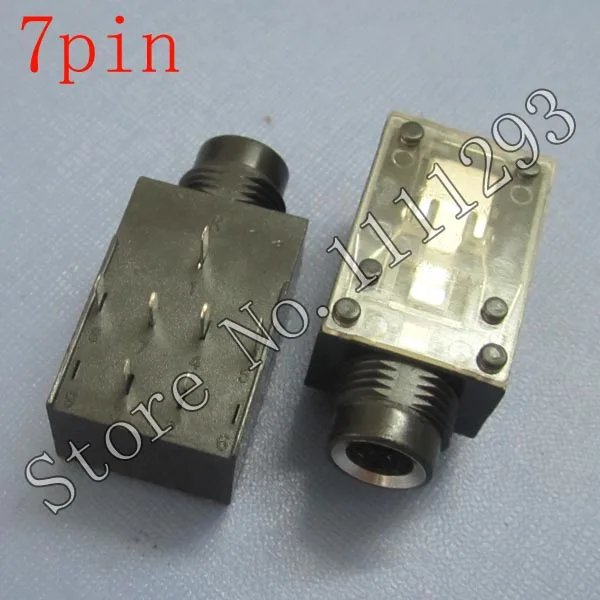 

10pcs/lot 7-pin Audio Jack Connector for KTV power amplifier TV etc Sound Box MIC Jack
