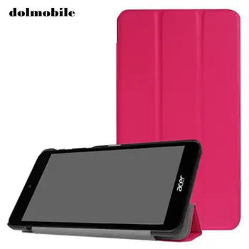 

dolmobile Three Folding PU Leather Case Cover for Acer Iconia One 7 B1-790 B1 790 7.0 inch Tablet + Stylus Pen 30pcs