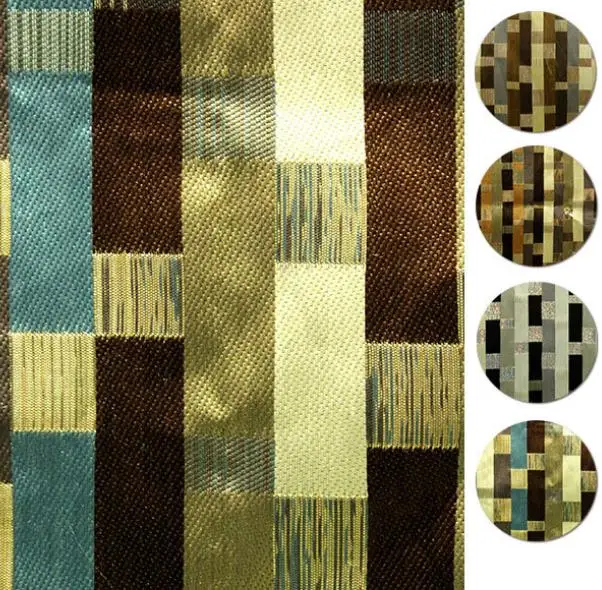 140cm*90cm High grade gold jacquard fashion fabrics cross stripes